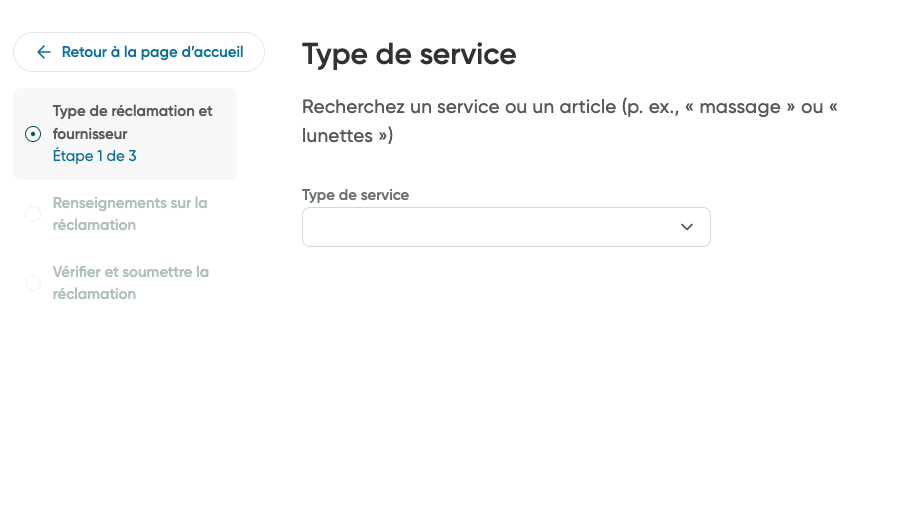 L'écran À quoi sert cette réclamation ?.